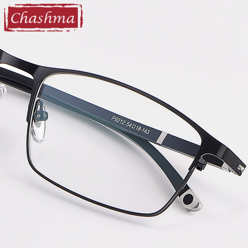 Stylish Men's Full Rim Square Eyeglasses 9211 TR90 Alloy Frame - Lightweight & Durable for Work, Reading & Daily Wear