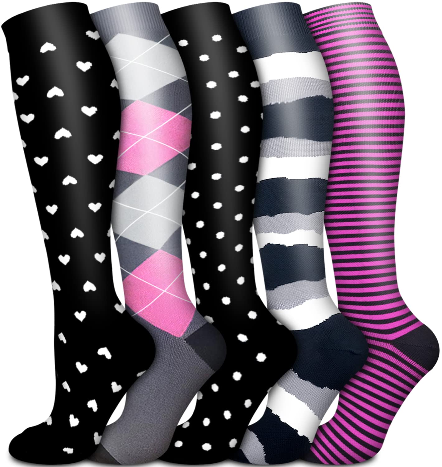 Copper Compression Socks for Women & Men - Improve Blood Circulation & Reduce Swelling - Best for Running, Nursing, Hiking, Sports Recovery & Travel - Ideal for Long Flights, Workouts & Daily Wear