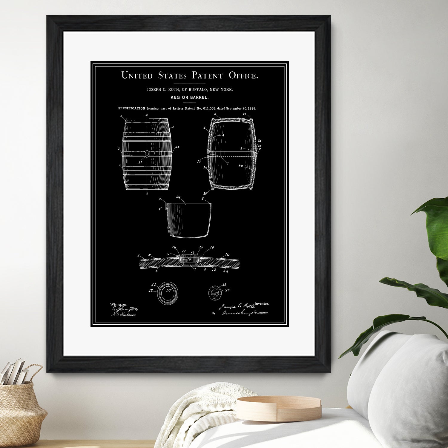 Black Beer Keg with Patent Design - Perfect for Homebrewing, Parties, and Commercial Use
