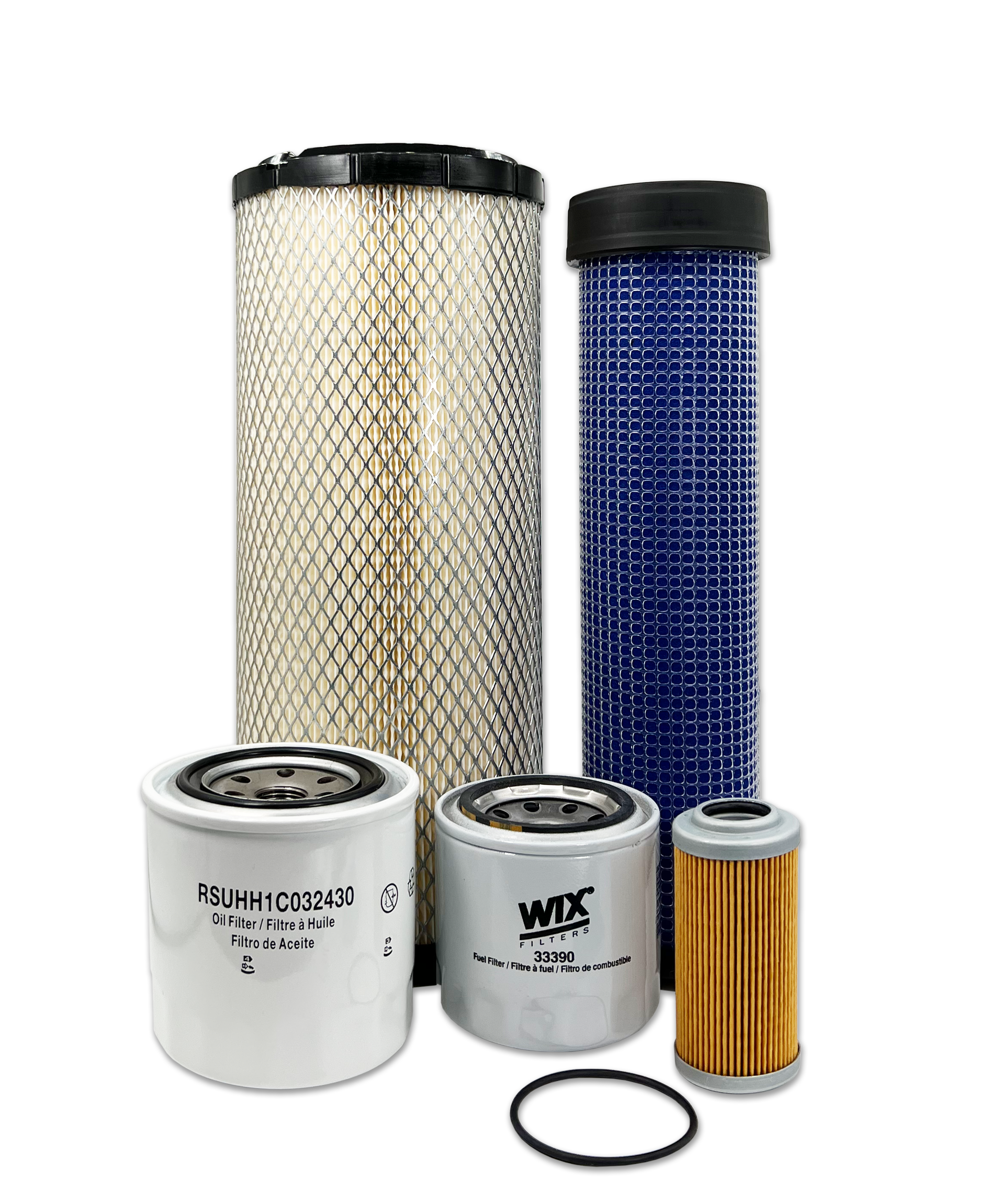 HERO® Maintenance Filter Kit for Kubota KX080-3 Excavator - Air, Oil & Fuel Filters Replacement Set | Perfect for Construction, Landscaping & Heavy Equipment Maintenance