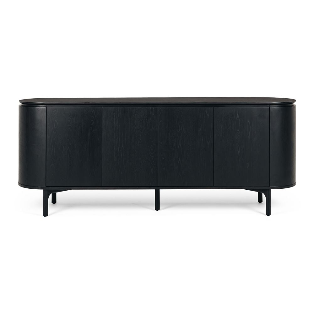 Modern Kontur Sideboard - Black Wooden TV Stand with Storage for Living Room, Bedroom & Entryway | Stylish & Functional Furniture for Home Décor
