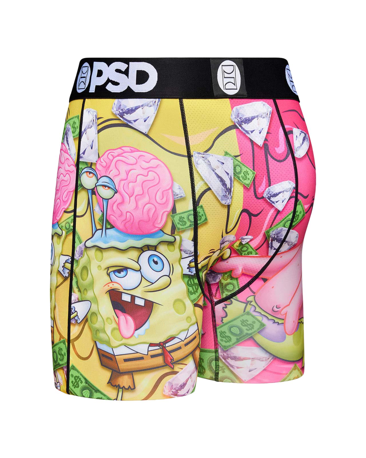 PSD Men's Spongebob Squarepants Boxer Briefs - Breathable & Supportive Underwear with Moisture-Wicking Fabric for All-Day Comfort - Perfect for Casual Wear, Sleep & Lounge