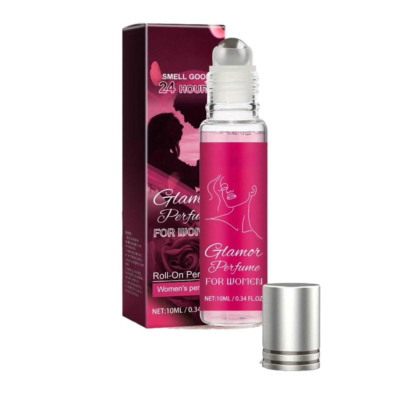 Long-Lasting Pheromone Perfume for Women - Enhanced Attraction Fragrance, Roll-On Rose Scented Perfume (10ml) | Portable & Romantic for Date Nights, Special Occasions & Daily Confidence Boost