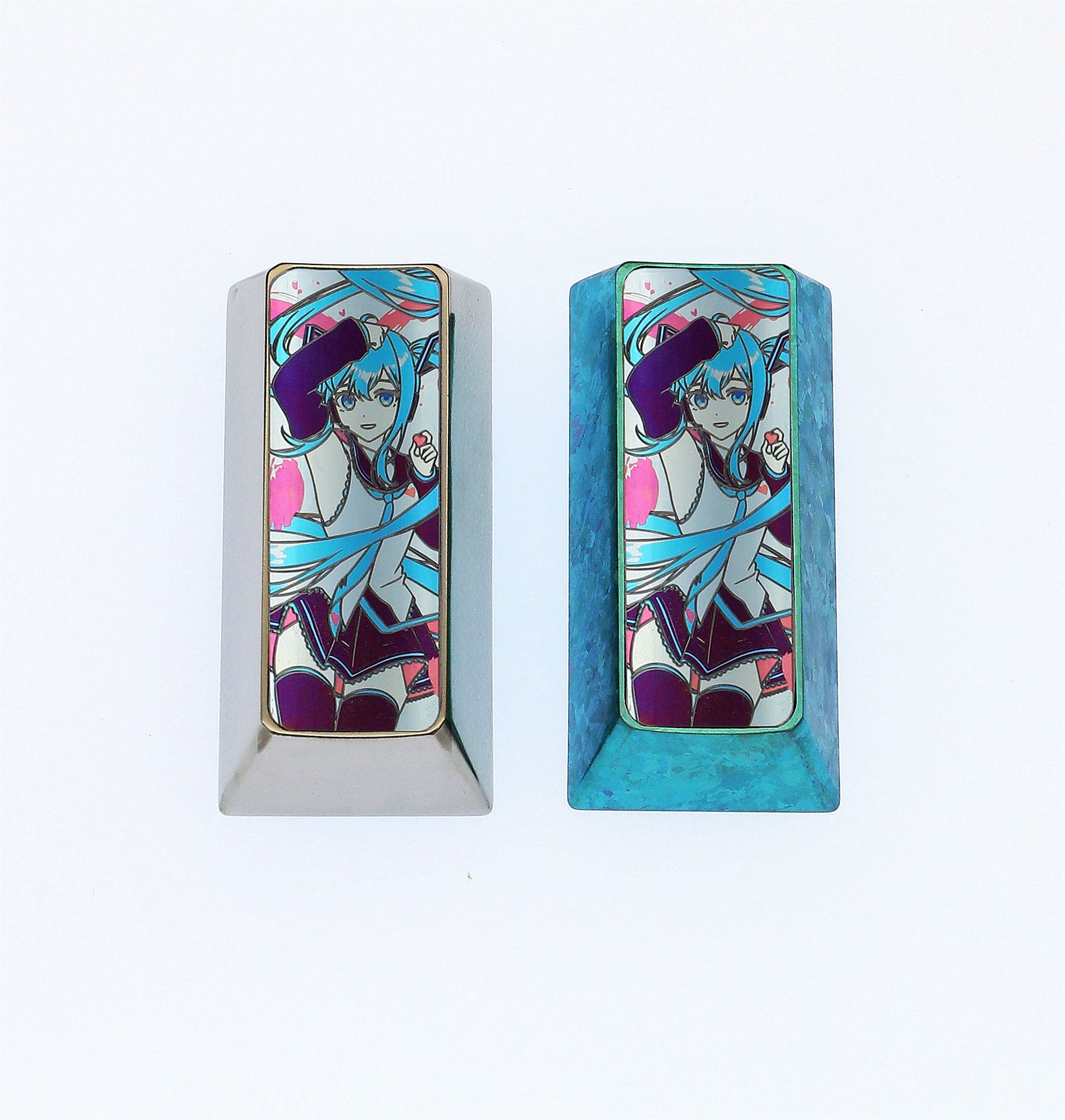 Hatsune Miku 2U Vertical Version Custom Keycap - Anime Keyboard Art Pad Enter Key, Metal Decorative Keycap for Mechanical Keyboards | Perfect for Gamers, Anime Fans & Keyboard Enthusiasts