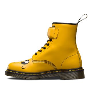 Dr. Martens 1460 Jake D Yellow Smooth Synthetic PU Leather Lace Up Boots - Unisex Combat Boots for Men & Women | Perfect for Punk Fashion, Streetwear & Everyday Wear