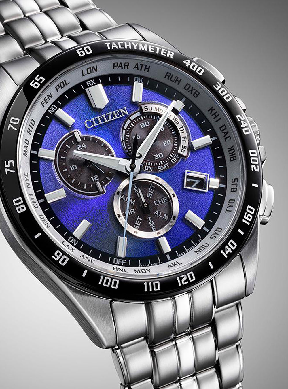 CITIZEN Eco-Drive Radio Controlled Watch CB5874-81L - Limited Edition Blue Dial Japan Movement JDM - Perfect for Business, Travel & Luxury Gifts
