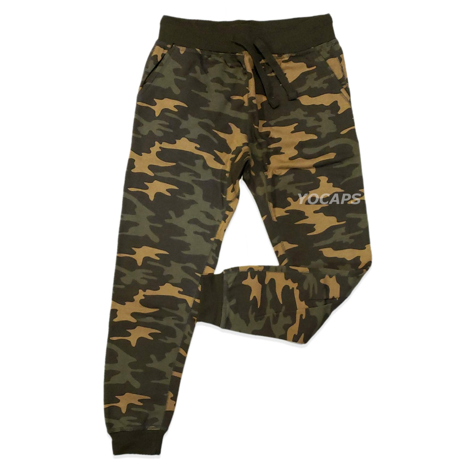 Premium Unisex Active Wear Jogger Fleece Sweatpants - Military Camo Print for Gym, Running & Casual Outfits