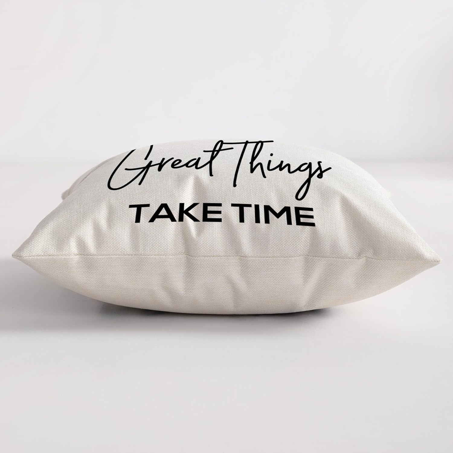 NTBAY Motivational Linen Throw Pillow Cover 18x18 Inches - Inspirational Words Decor for Sofa, Couch & Bed - Perfect for Living Room, Bedroom & Office Decor