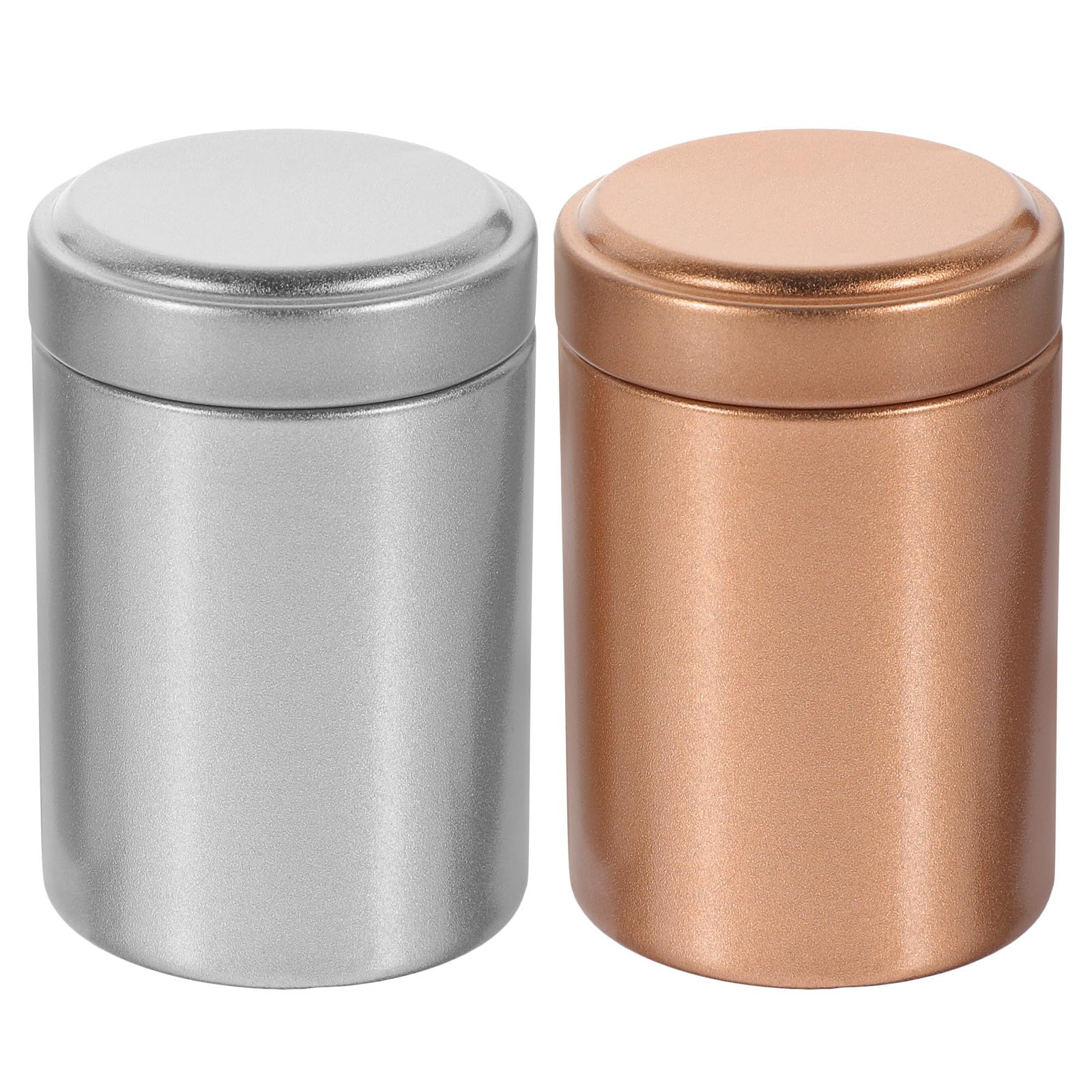 Cabilock 2-Pack Airtight Aluminum Storage Jars - Premium Food-Grade Containers for Spices, Coffee, Tea & Dry Goods | Perfect for Kitchen Pantry Organization, Camping & Travel Essentials