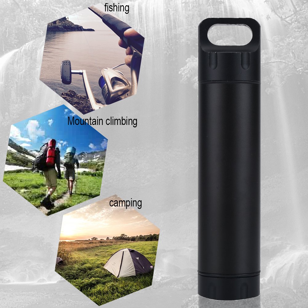 Waterproof Brass EDC Tube Pill Organizer - Portable Keychain Medicine Container for Travel, Hiking & Daily Use