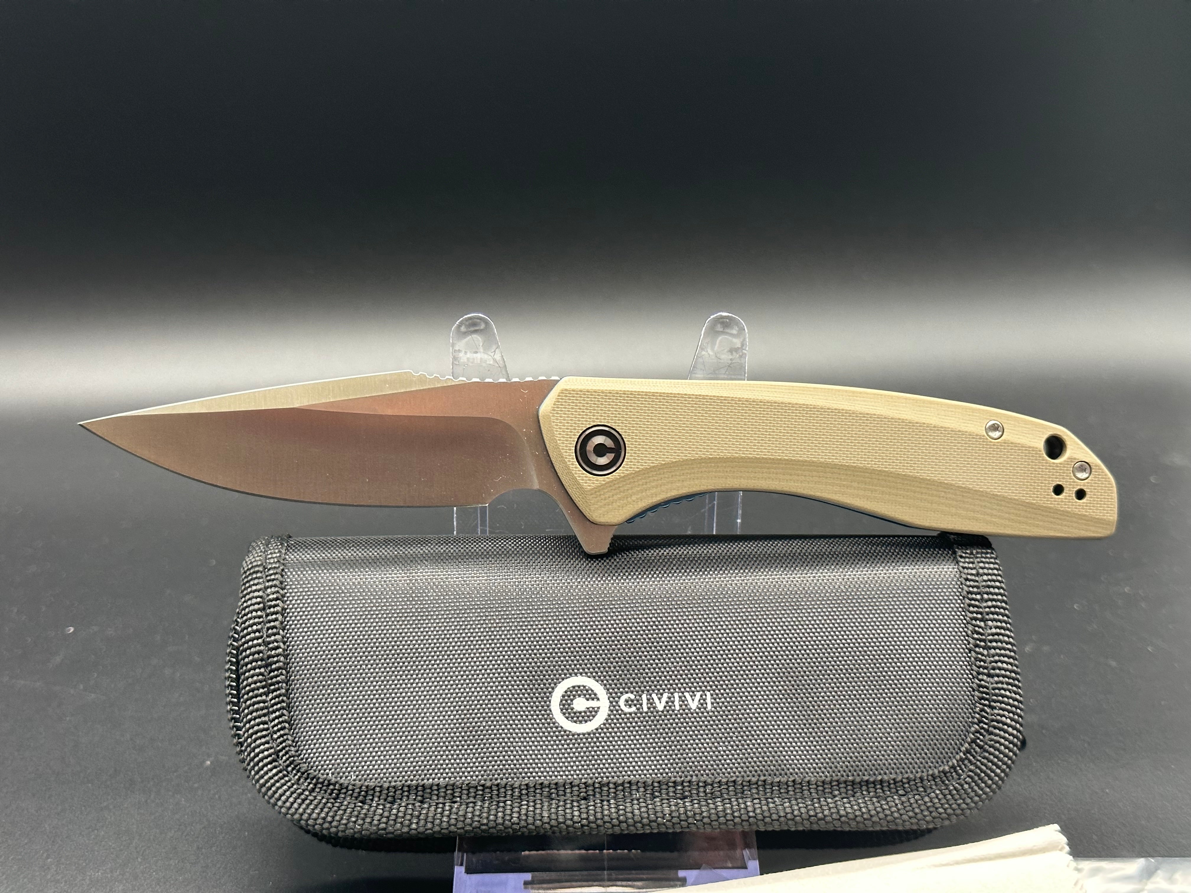 CIVIVI Baklash Folding Pocket Knife - EDC Tactical Knife with D2 Steel Blade, G10 Handle for Outdoor, Camping, Hiking & Everyday Carry (EDC)