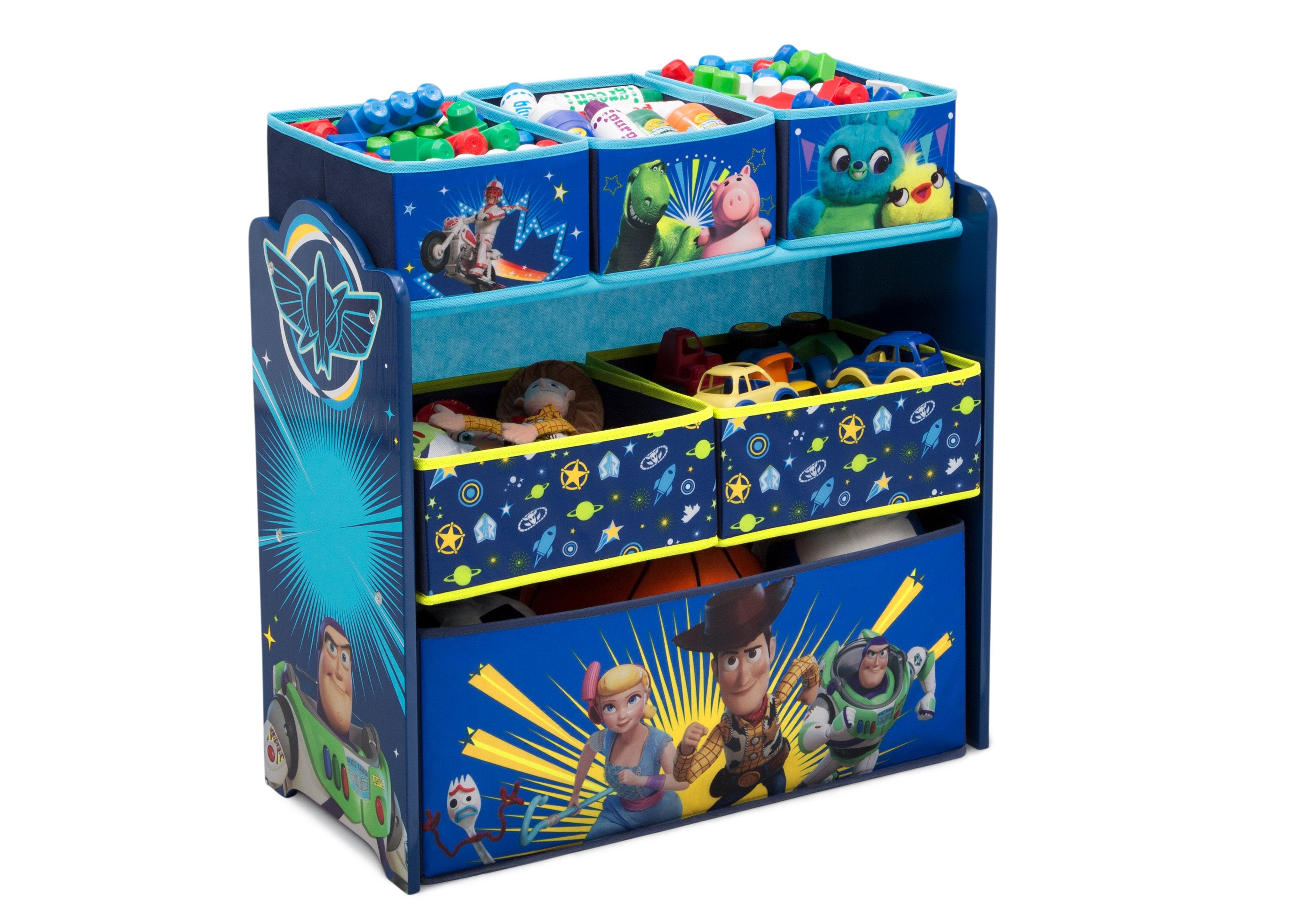 Toy Story 4 Themed Kids' Toy Storage Organizer with Bins - Delta Children Toy Box for Bedroom & Playroom Organization
