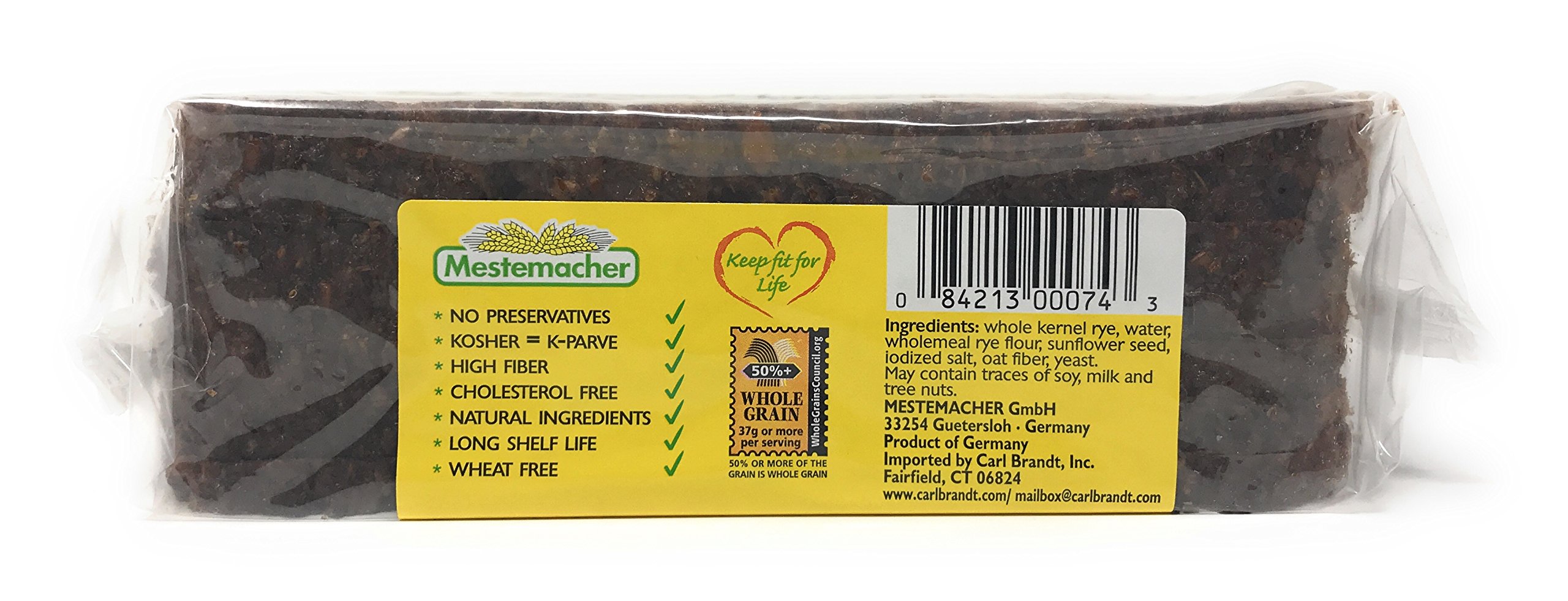 Mestemacher High Fiber Bread Variety Pack - 3 Flavors (Fitness, Rye & Sunflower Seed) - 17.6oz Each - Healthy Whole Grain German Bread for Breakfast, Sandwiches & Low Carb Diet
