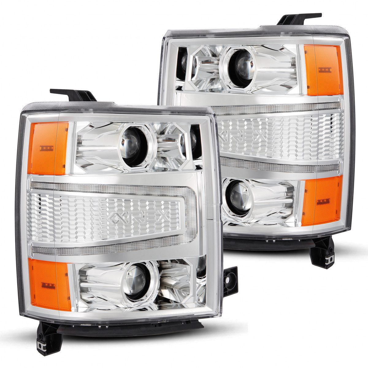 14-15 Chevrolet Silverado PRO Series Halogen Projector Headlights - Chrome Housing - Upgrade Your Truck Lighting for Night Driving & Off-Road Adventures