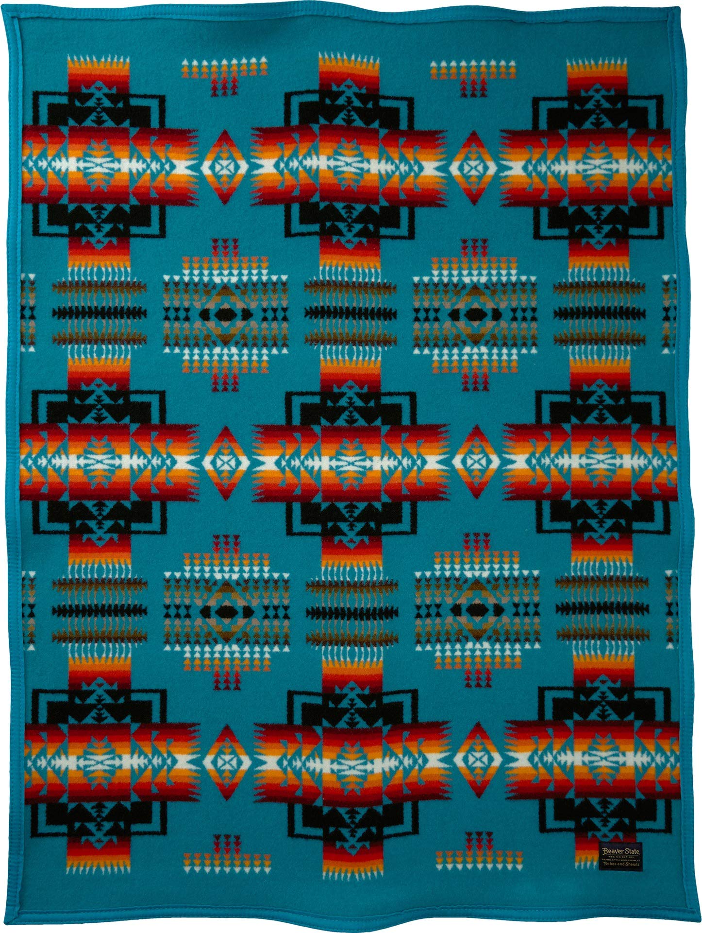 Pendleton Chief Joseph Crib Blanket - Soft Turquoise Baby Blanket for Nursery, Swaddling & Gift | Cozy & Durable Cotton for Newborns & Infants