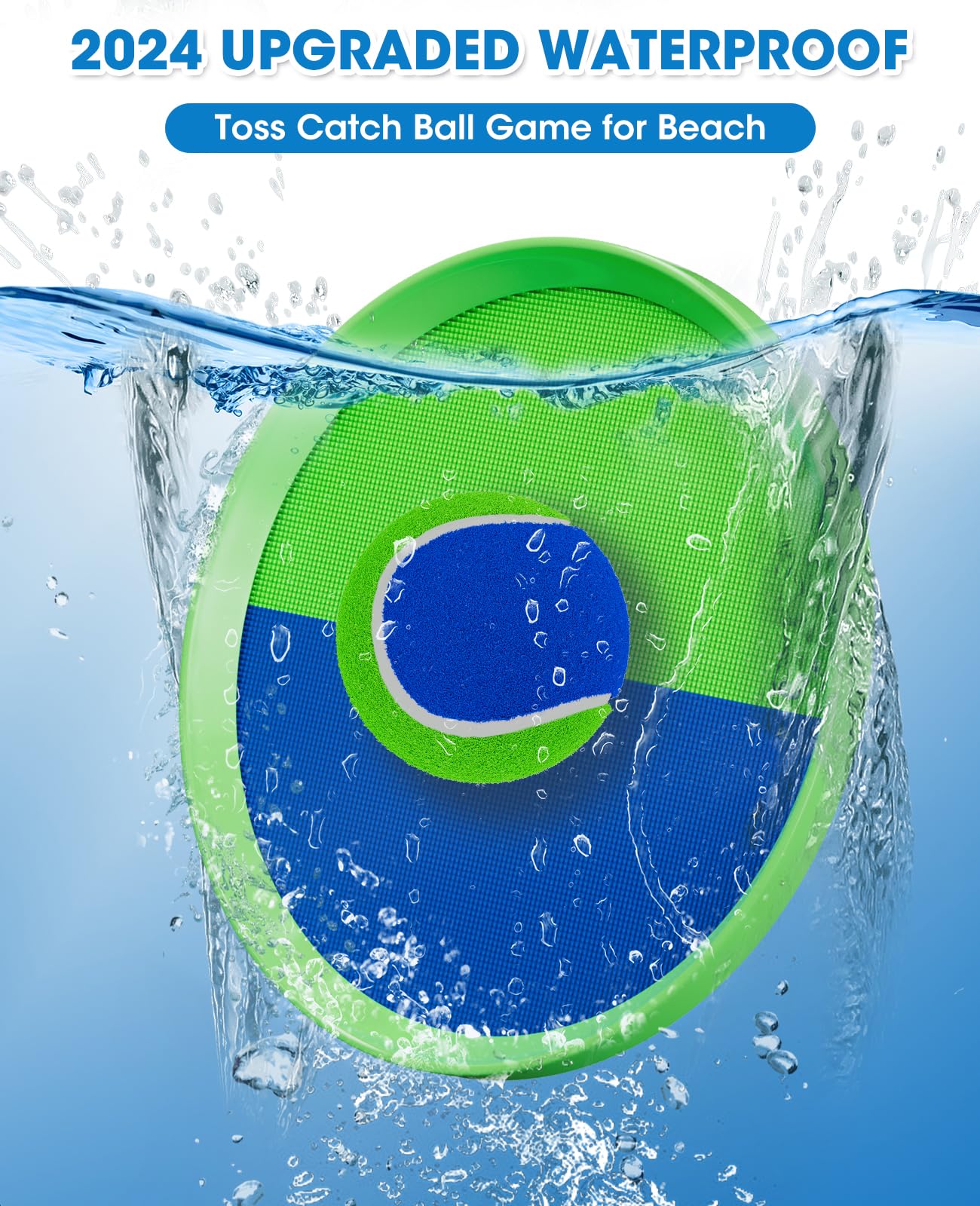 Aywewii Ball Catch Paddle Set - Outdoor Beach & Backyard Games for Kids & Adults - Fun Pool, Park, and Lawn Toss Toys for Ages 3-11 - Perfect for Family Gatherings, Picnics, and Summer Activities