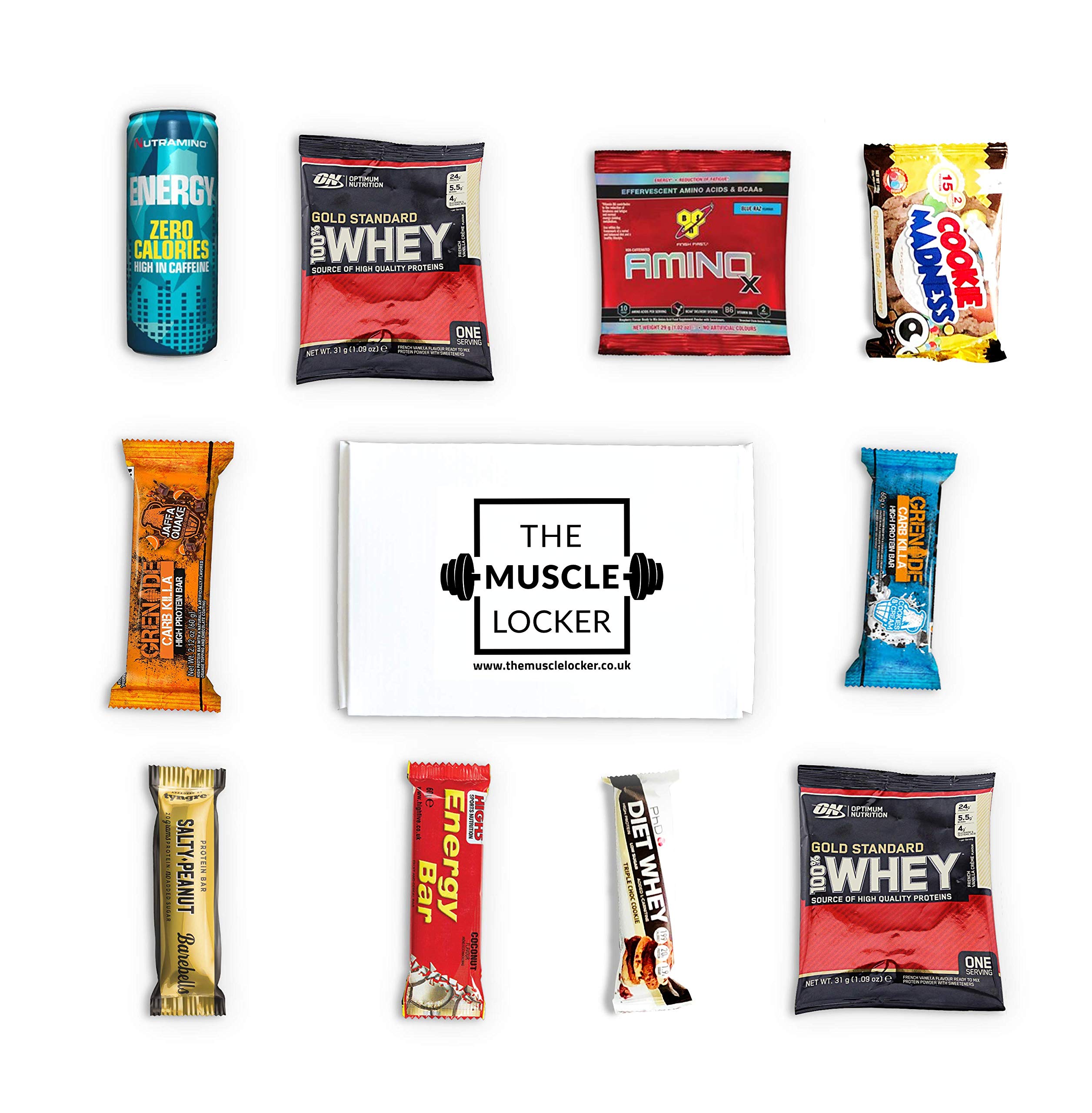 Muscle Locker Protein Snack Box - High Protein Gift Hamper with Energy Bars & Healthy Snacks for Gym Lovers | Perfect Fitness Gift for Men & Women | Post-Workout Recovery & On-The-Go Nutrition