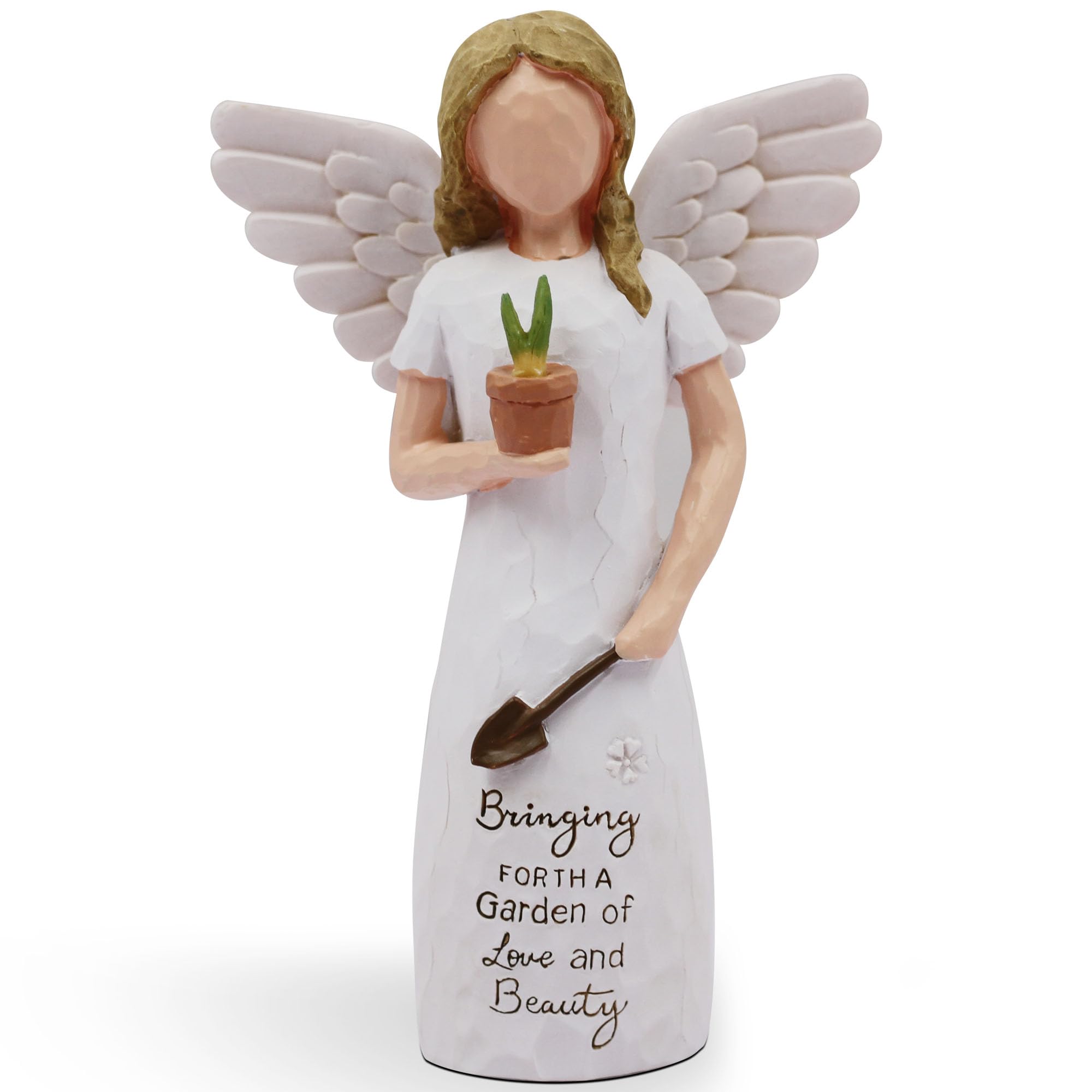 Hand-Painted Garden Angel Figurine - Unique Gardening Gifts for Women, Perfect Gift for Female Gardeners, Home & Garden Decor, Outdoor & Indoor Decoration