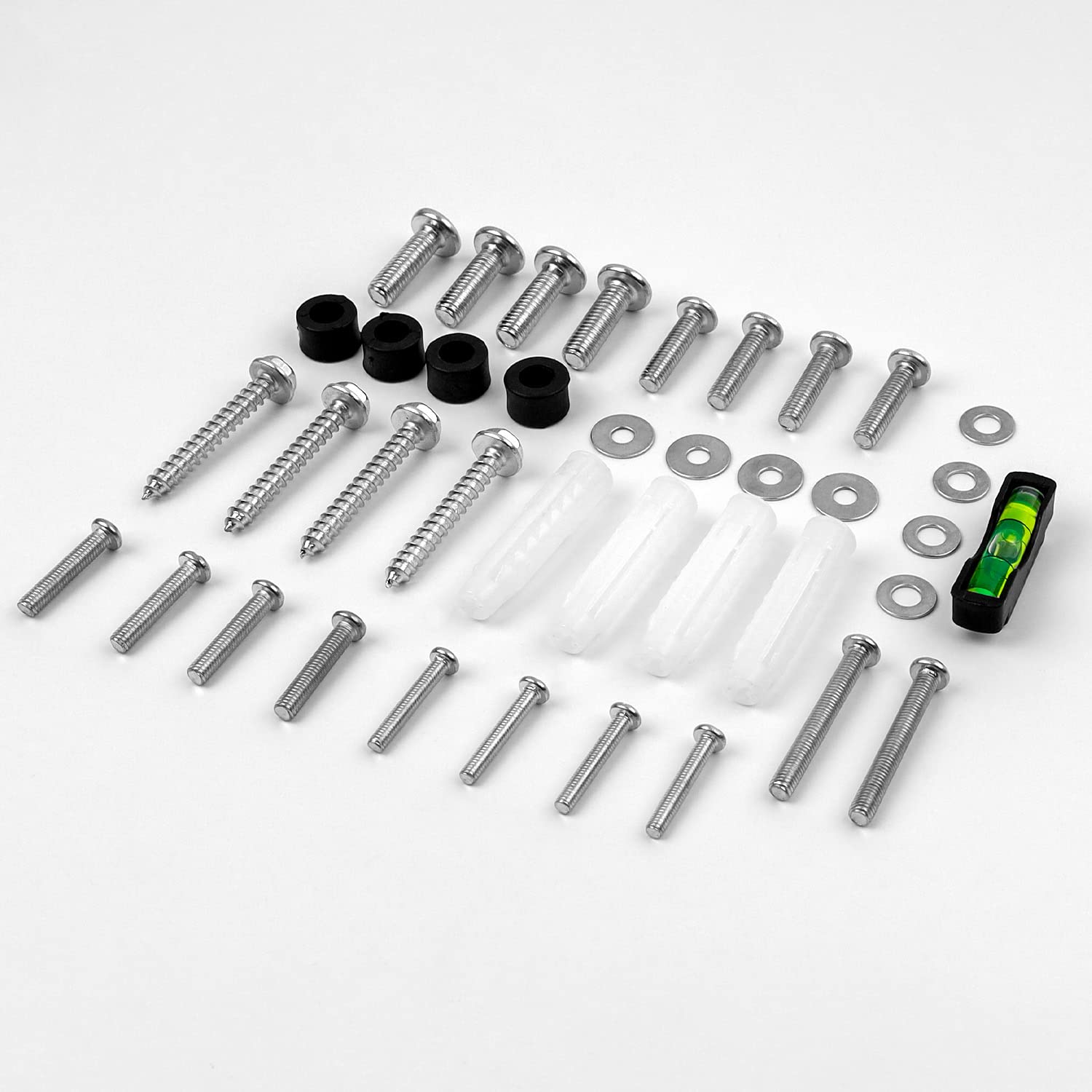 Universal TV Mounting Hardware Kit - 37 Pieces TV Mounting Screws (M4/M5/M6/M8) with Spacers & Washers - Compatible with All TV Wall Brackets & TV Stands - Perfect for Home Theater Setup & Office TV Installation