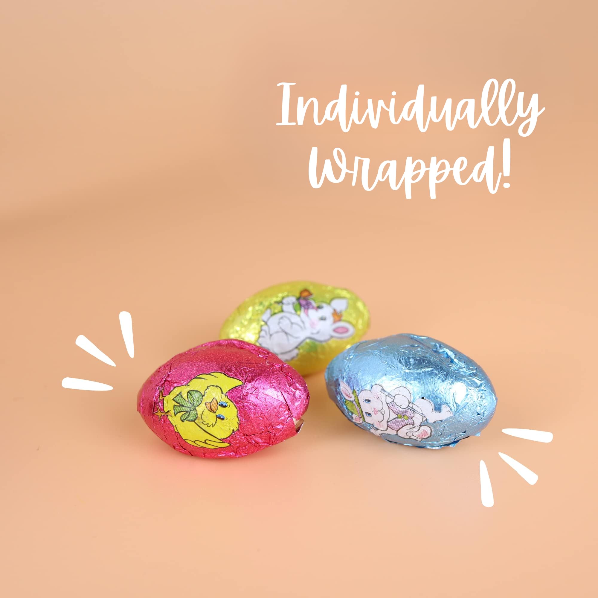 Needzo Crispy Milk Chocolate Eggs - Individually Foil Wrapped, 4.5oz (3-Pack) | Delicious Easter Treats, Party Favors & Gift Ideas
