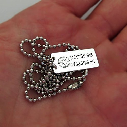 Minimalist Sterling Silver Men's Necklace with Personalized ID Pendant - Inspirational & Nautical Jewelry for Men - Perfect Gift for Birthday, Anniversary & Everyday Wear