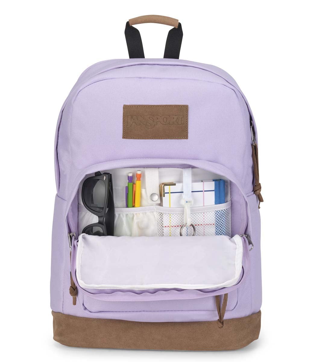 JanSport Right Pack Backpack Premium - Lightweight Laptop Backpack for School & Travel, Pastel Lilac - Perfect for Students, Commuters & Outdoor Adventures