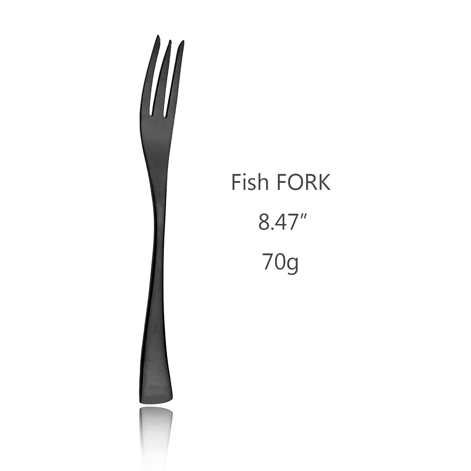 4-Piece Stainless Steel Fish Forks Set - 304 Grade, 8.47 Inch Dessert Forks for Seafood, Sushi & Fine Dining - Elegant Tableware for Restaurants, Dinner Parties & Home Entertaining
