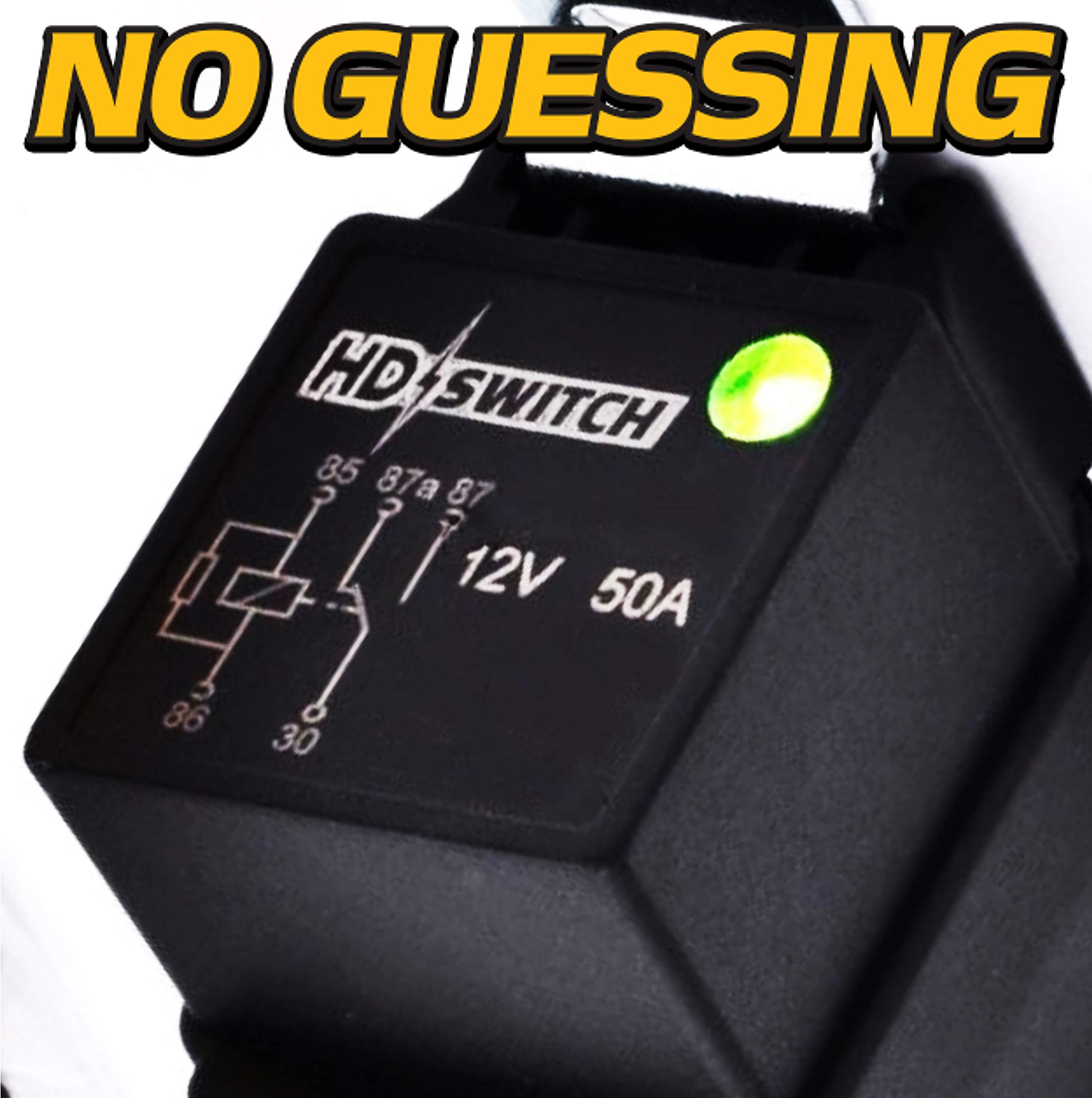 12 Pack Heavy Duty Waterproof 12V Relay with LED Indicator - 50 AMP Automotive Relay Upgrade Kit with Dielectric Grease - Compatible with John Deere AM123716 & Hella - Ideal for Tractors, Trucks, and Off-Road Vehicles