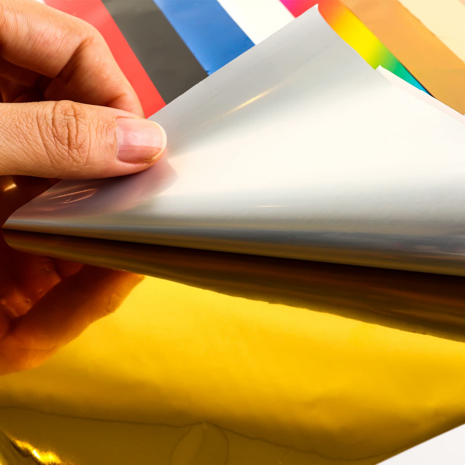 100PCS Glimmer Hot Foil Sheets - Metallic Variety Pack with Beautiful Colors | 7.9x11.4 Inch Toner Reactive Foil for Laser Printers & Laminators | Perfect for Scrapbooking, Card Making, DIY Paper Crafts & Gift Wrapping