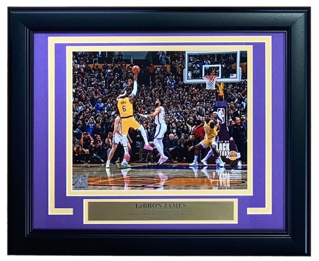 LeBron James Framed 8x10 Photo - Los Angeles Lakers Scoring Record Memorabilia - Perfect for Sports Fans, Man Cave Decor, and Gift Ideas