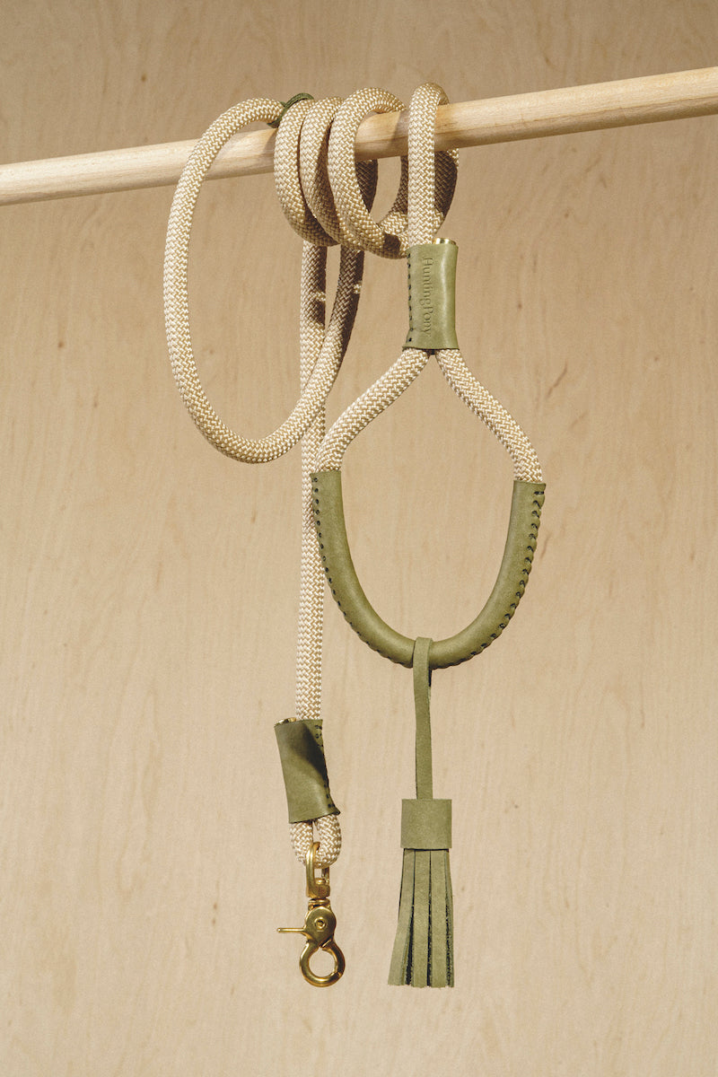 Durable Green Dog Leash with Light Rope - Perfect for Walking, Training & Outdoor Adventures - Pony Makarony Style