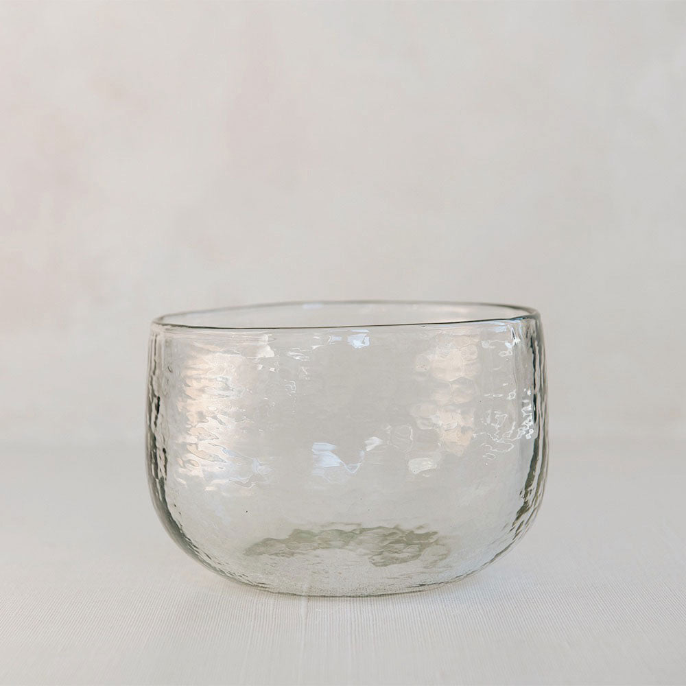 Premium Dimpled Glass Bowl - Elegant Serving Bowl for Salads, Desserts & Snacks - Perfect for Parties, Entertaining & Home Decor