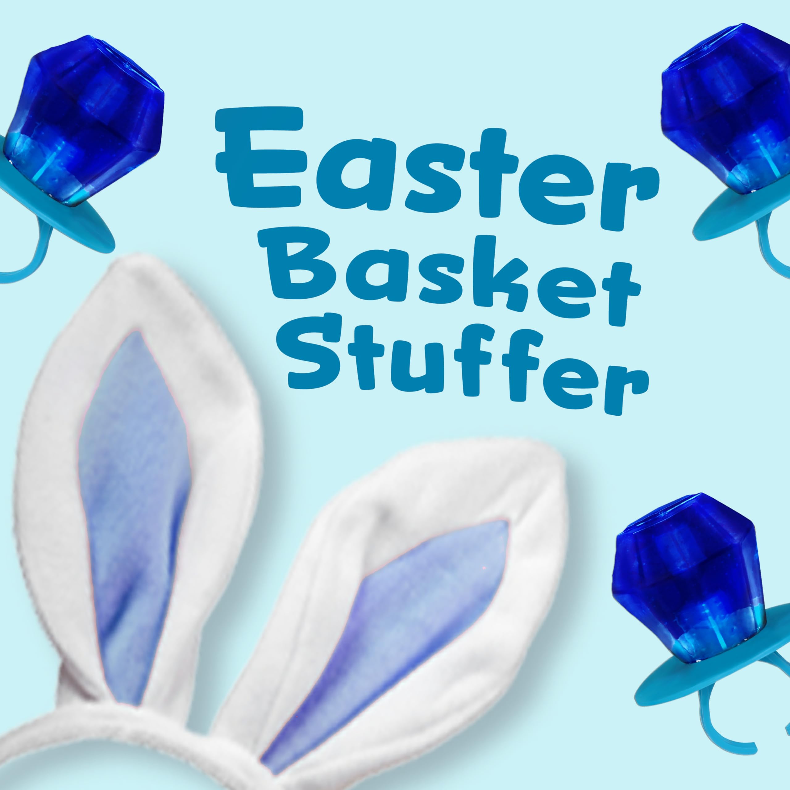 Blue Raspberry Ring Pop Lollipops - Bulk Party Candy for Easter, Gender Reveal, Bachelorette Parties & Favors - Perfect for Easter Baskets, Wedding Celebrations & Kids' Birthday Party Treats