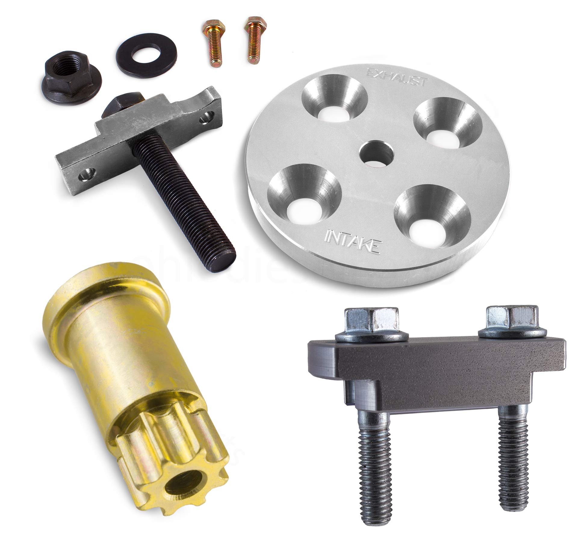 Cummins Engine Barring Tool B/C Series + Injection Pump Gear Puller + 24V Valve Spring Compressor Kit for 5.9L 6.7L Diesel - Heavy Duty Repair Tools for Cummins ISB Engines, Perfect for Mechanics & DIY Truck Maintenance