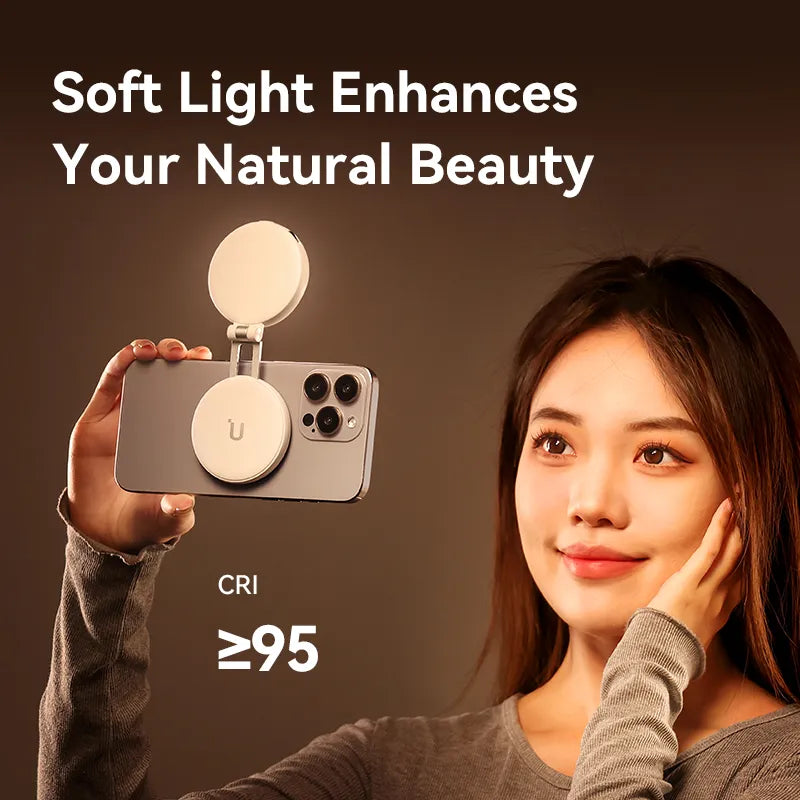 Ulanzi LM19 MagSafe LED Selfie Ring Light with Adjustable Brightness - Perfect for iPhone Photography, YouTube Videos & TikTok Content Creation