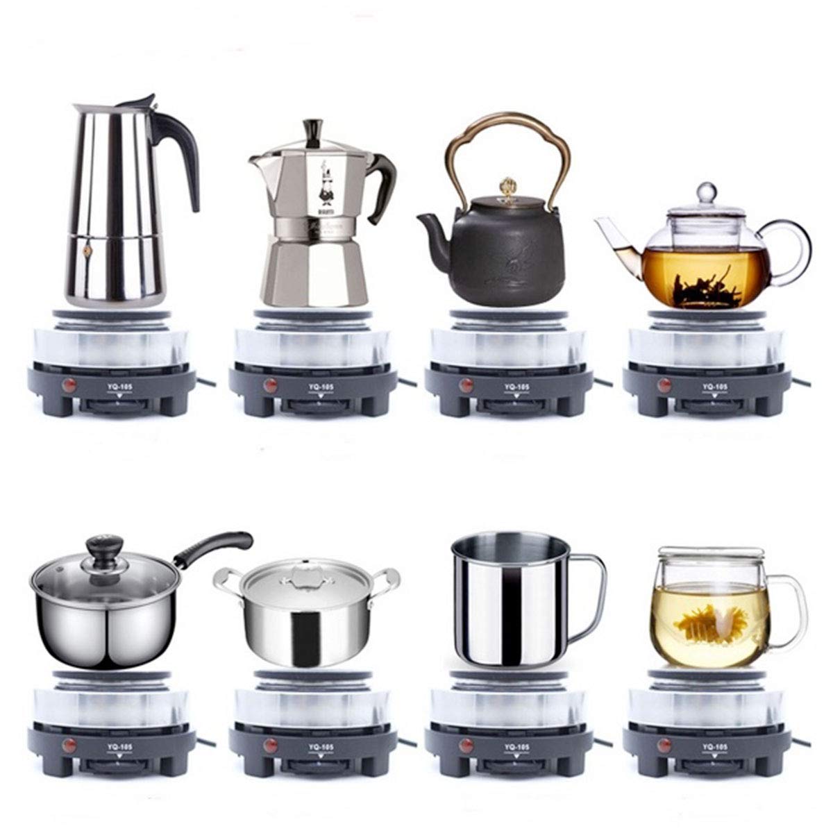 Portable Mini Electric Stovetop for Espresso Maker & Moka Pot - Compact Induction Cooktop for Coffee, Tea & Cooking - Perfect for Camping, Dorm, RV Travel & Small Kitchen Use