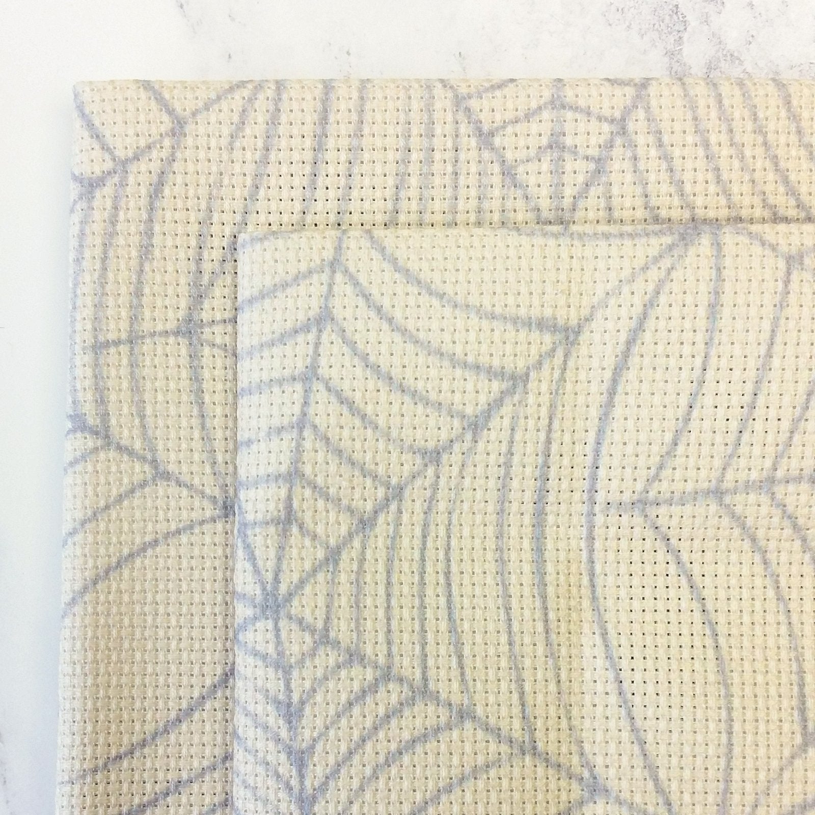 Premium 14-Count White Cobweb Aida Cross Stitch Fabric - Evenweave for Needlework & Embroidery Projects - Perfect for Halloween Decor, DIY Crafts, and Home Décor