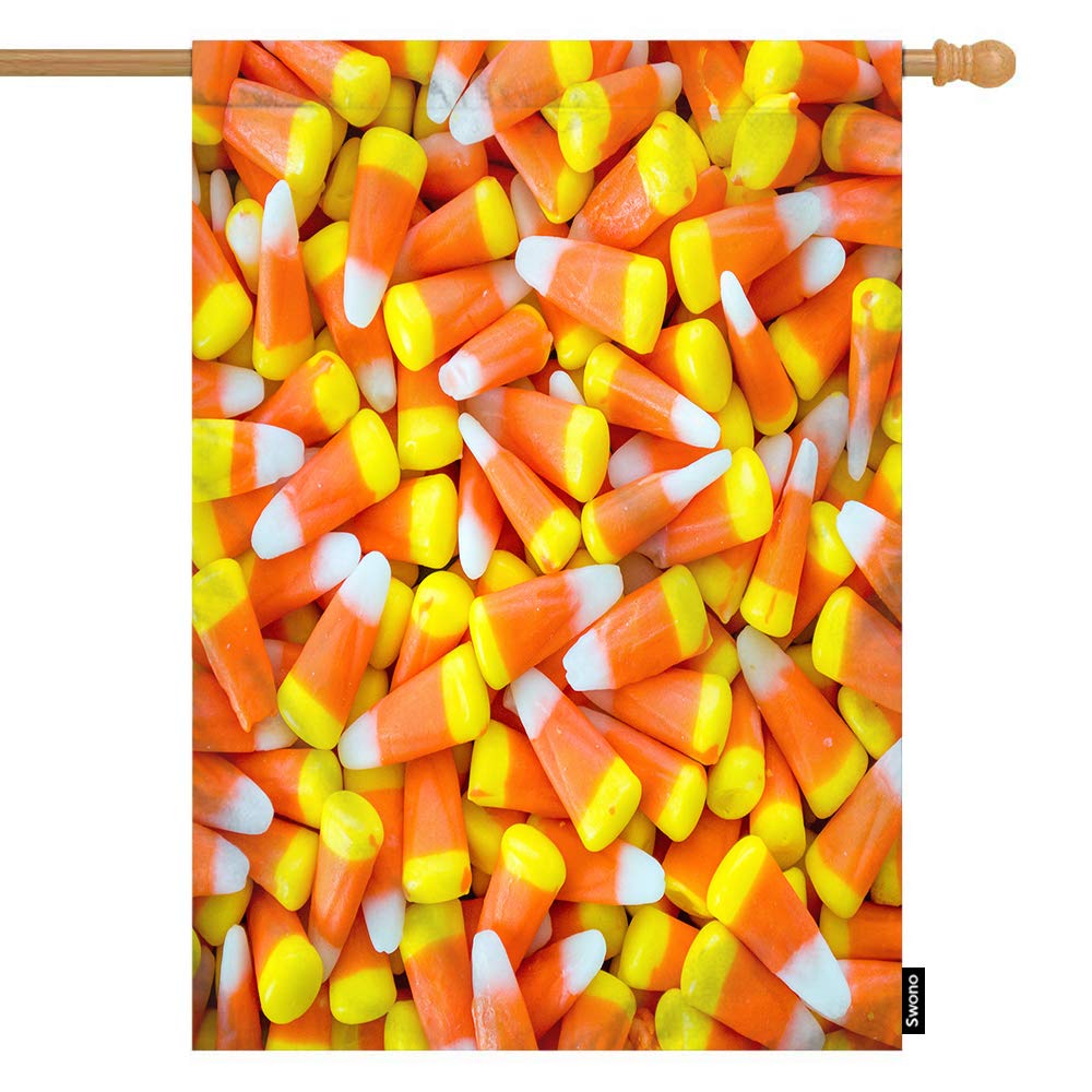 Swono Candy Corn Kernels Halloween House Flag - 28