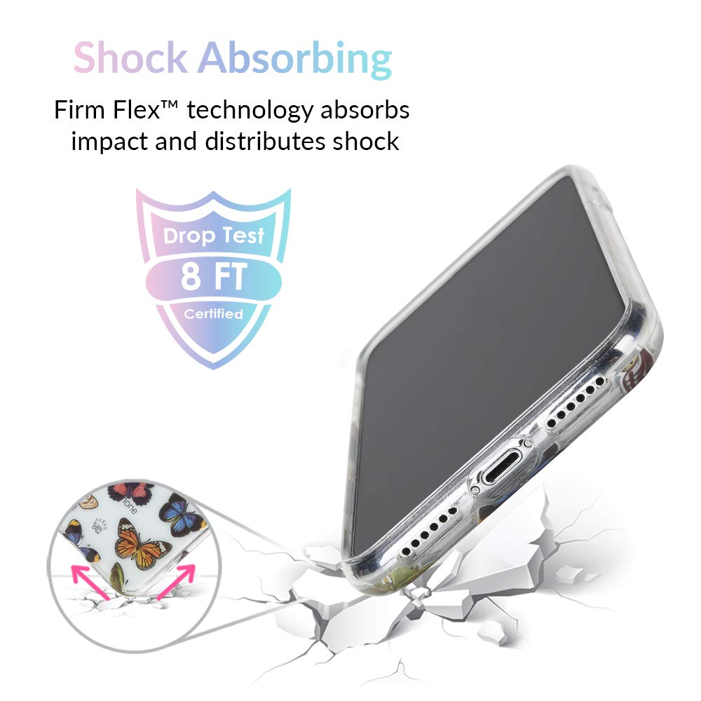 Velvet Caviar iPhone Xs & iPhone X Case - Cute Clear Protective Phone Cover with Colorful Butterflies for Women & Girls | Perfect for Everyday Use, School & Travel
