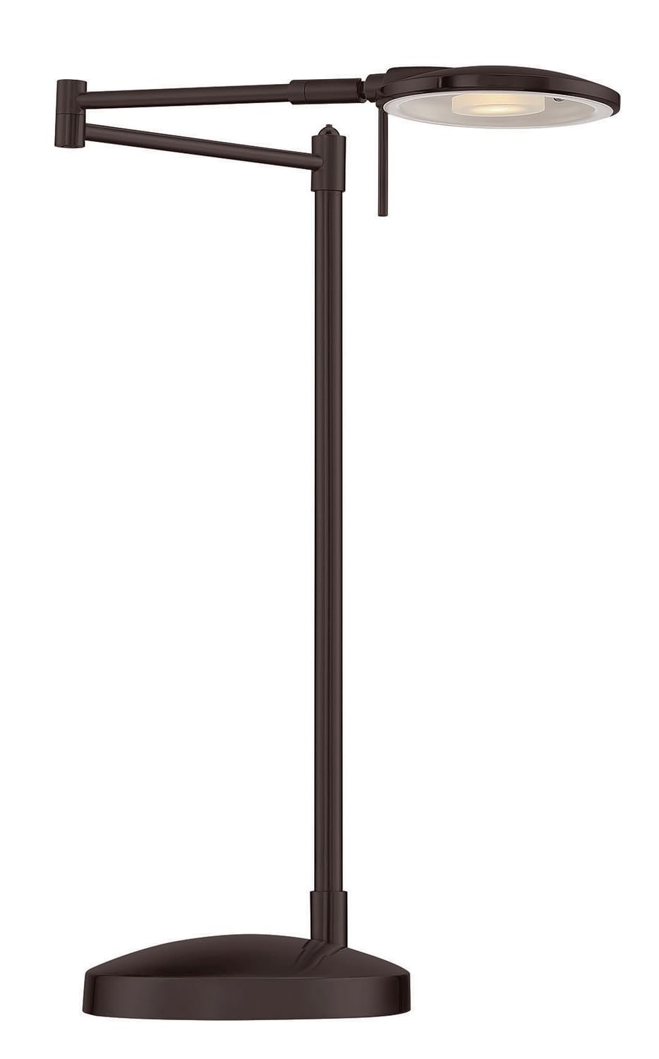 Dessau Collection Bronze/Dark Finish Transitional LED Desk Lamp - 8 Inch Adjustable Modern Office Light for Home & Workspace