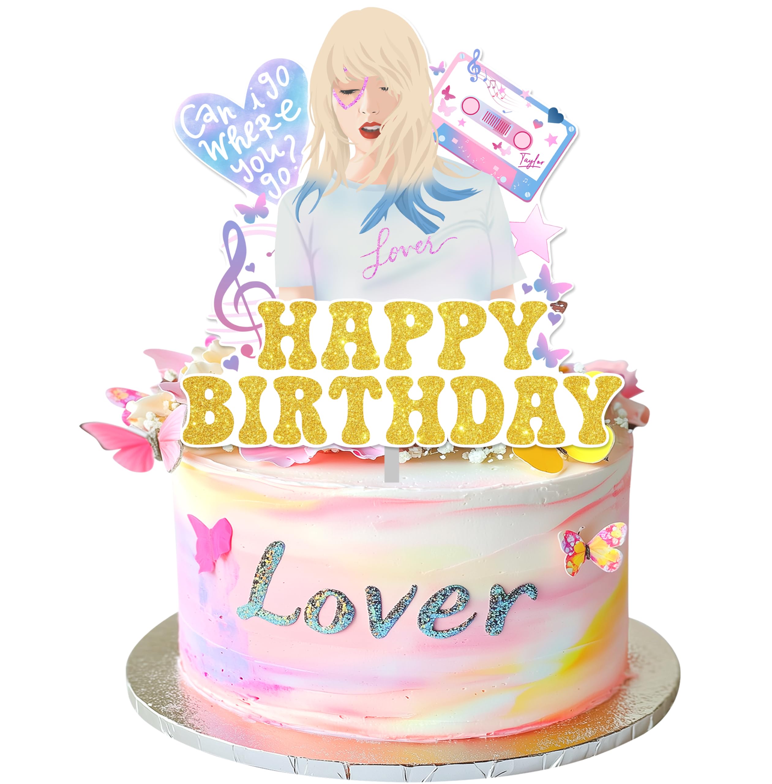 Super Star Music Cake Toppers - Birthday Party Decorations for Singer Fans, Celebration Cake Topper Supplies | Perfect for Birthday Parties, Concerts, Music Themed Events & Fan Gatherings