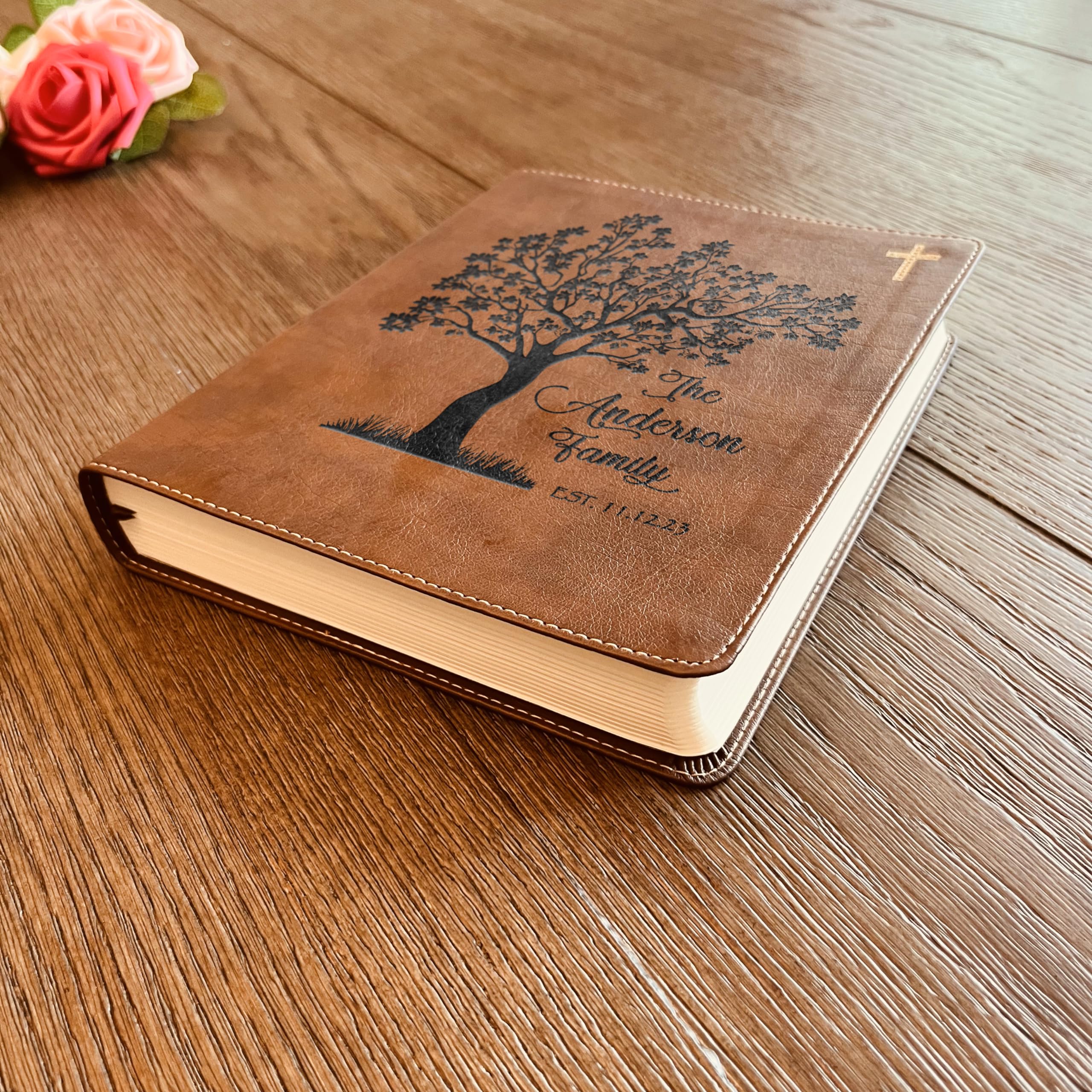Personalized Family Bible - Custom NIV Engraved Wedding Bible with Family Tree Journaling | Christian Gift for Weddings, Anniversaries & Family Heirlooms | Perfect for Ceremonies, Devotions & Generational Keepsakes