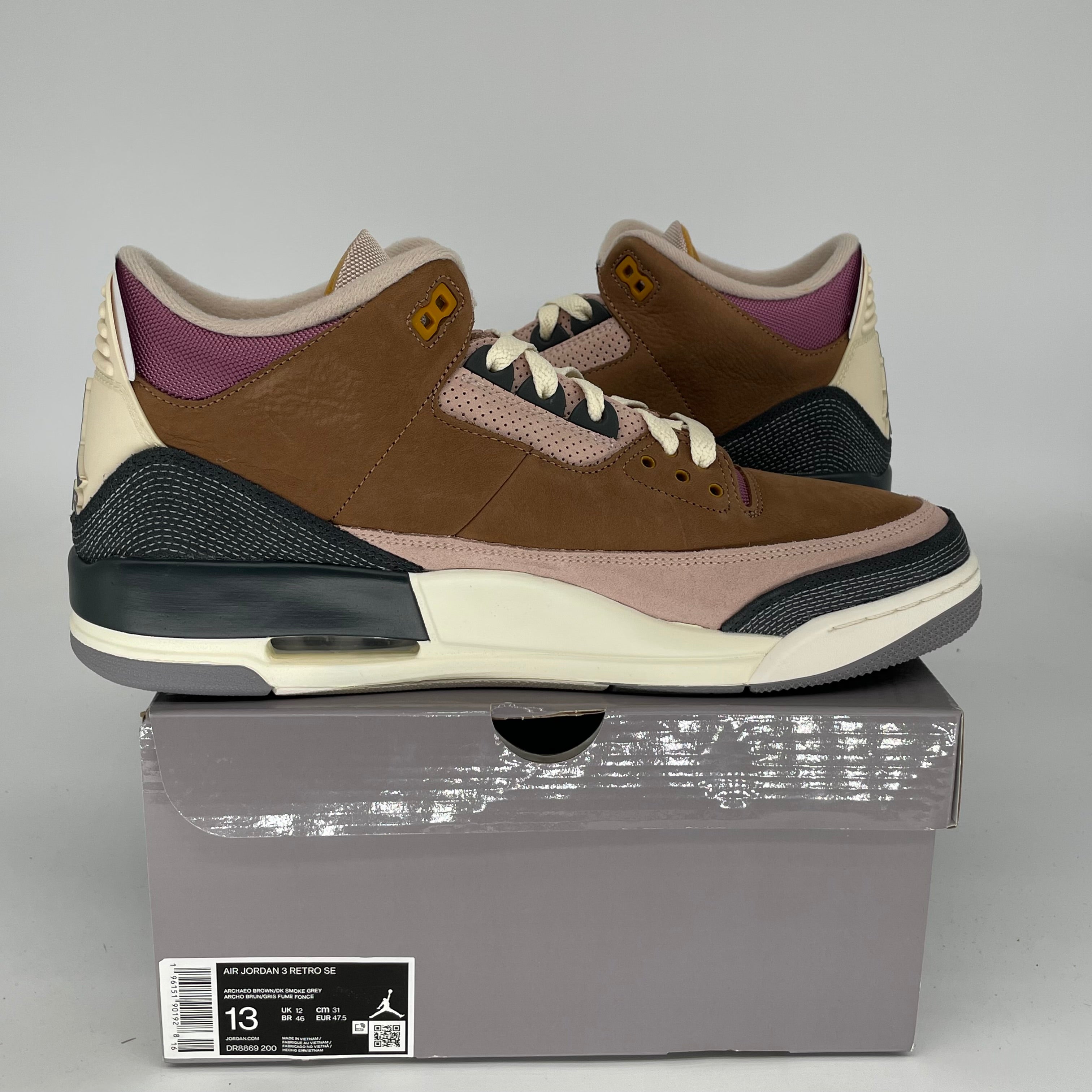 AIR JORDAN 3 WINTERIZED ARCHEO BROWN Men's Basketball Shoes Size 13 DR8869-200 - Perfect for Winter Streetwear & Sneaker Collectors