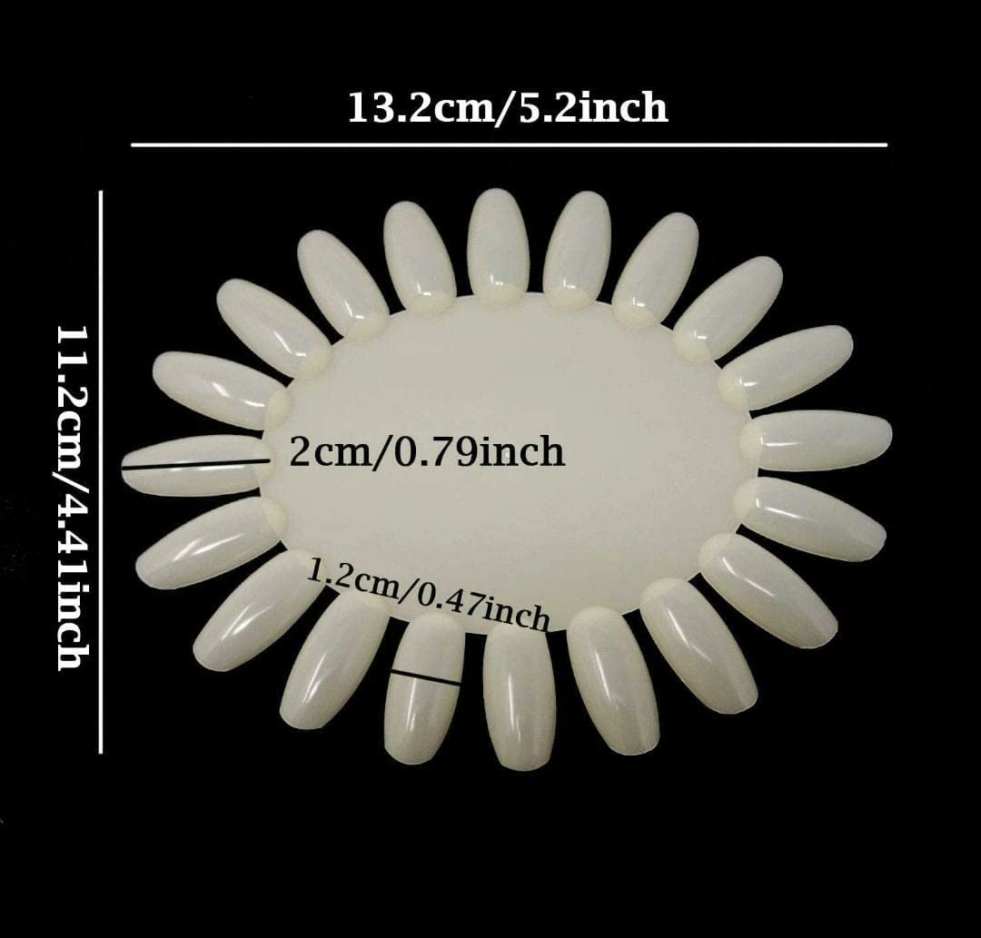**10Pcs Paczo False Nail Tips Color Display Wheel - Transparent White Acrylic Nail Art Practice Board for Nail Polish Design & Training | Perfect for Salons, DIY Nail Art & Beginners**