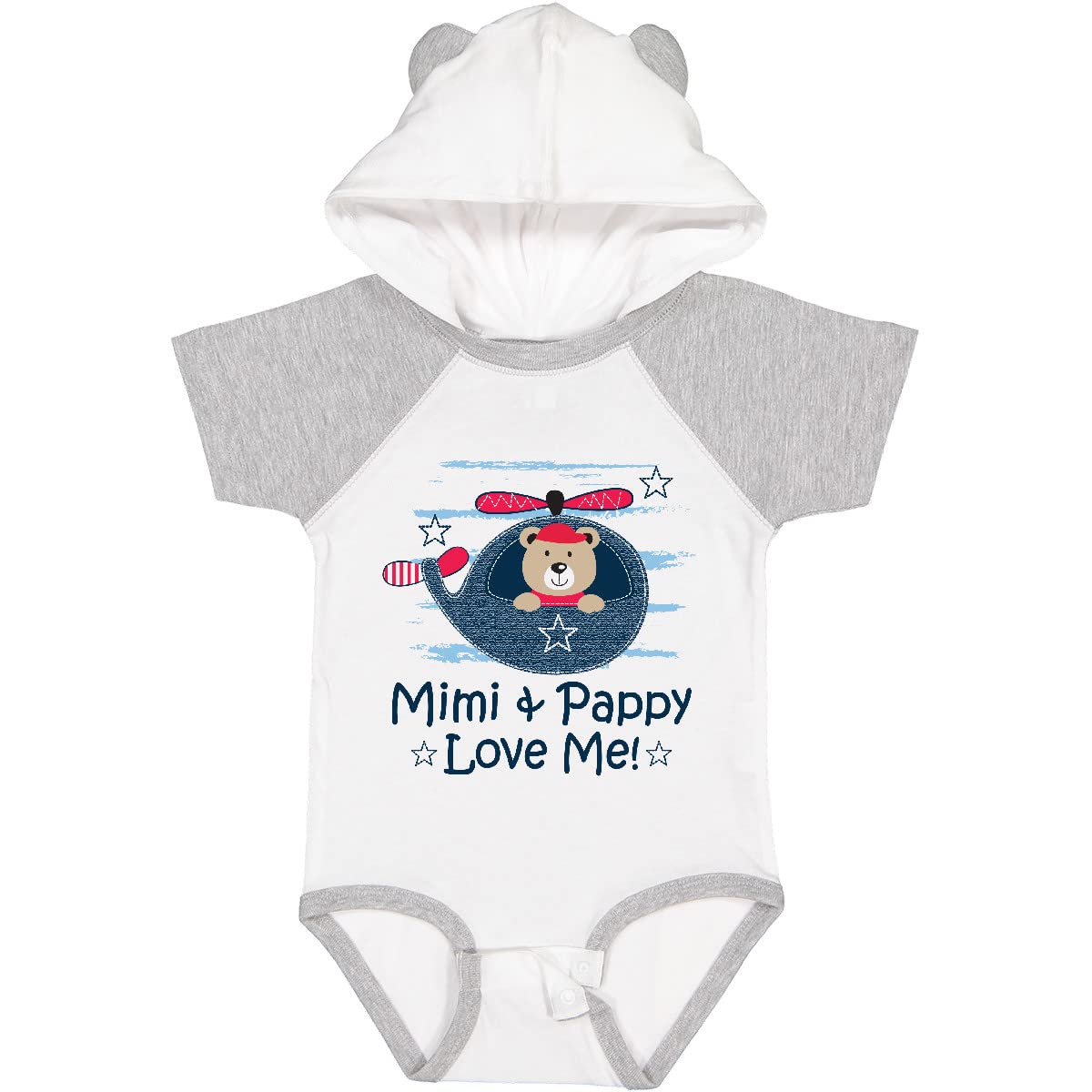 Inktastic Mimi and Pappy Love Me Baby Boy Bodysuit - Soft Cotton Onesie for Newborns, Infants & Toddlers - Perfect for Family Photos, Birthdays & Everyday Wear