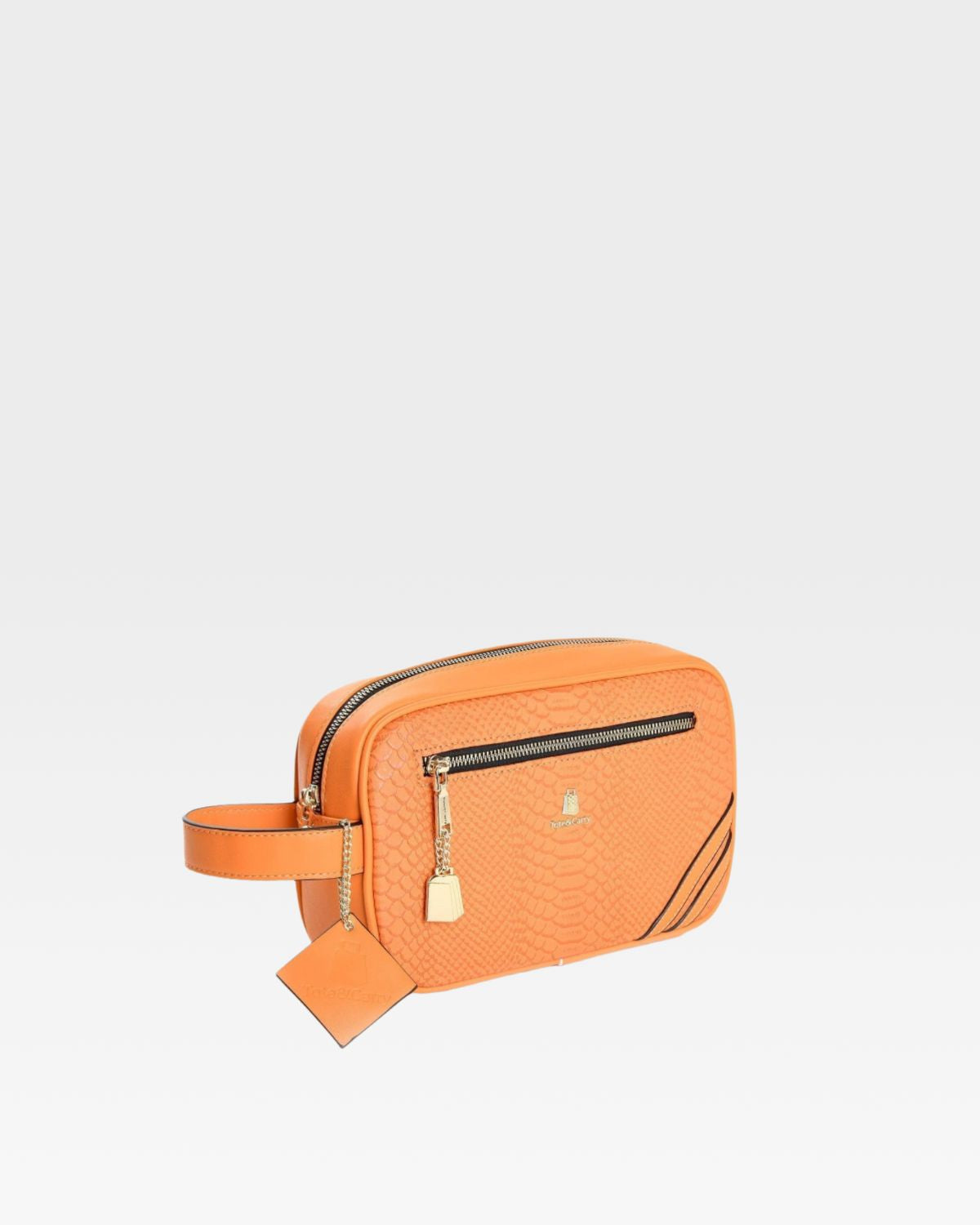Apollo 1 Premium Travel Toiletry Bag in Tangerine Orange - Perfect for Men's & Women's Cosmetic Organizer, Gym Essentials, and Weekend Getaways
