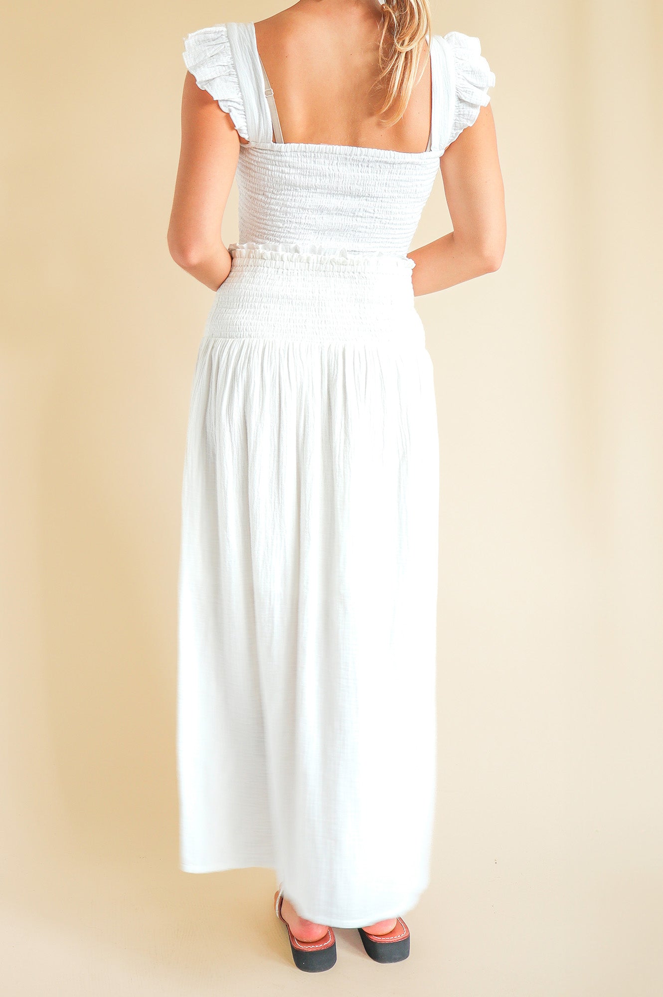 Brady Cheesecloth Skirt - White Flowy Summer Dress for Women | Beach Cover Up, Boho Outfit, Casual Wear