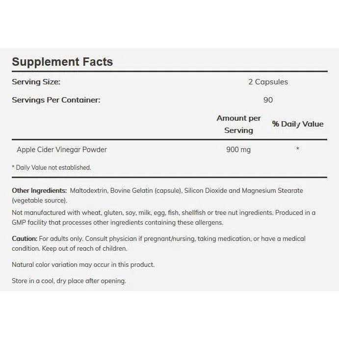 NOW Apple Cider Vinegar 450 mg Capsules - Organic, Raw, Unfiltered with Mother - Supports Digestion, Weight Management & Immune Health - Perfect for Daily Wellness Routine & Detox