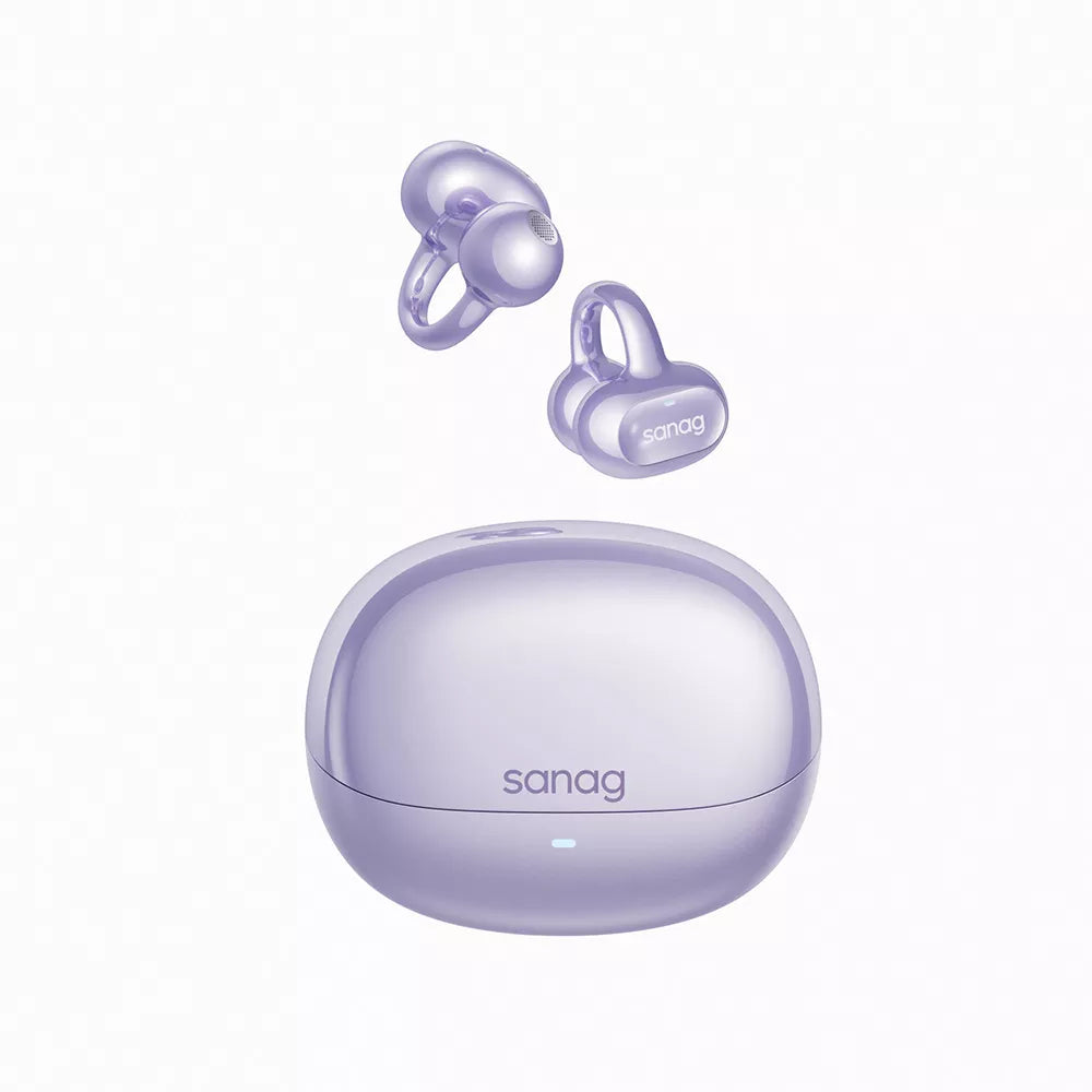 Sanag S8S Ear Clip Wireless Bluetooth Headphones - Open Ear Air Conduction Sport Headset for Running, Cycling & Workout - Sweatproof Lightweight Design for Gym & Outdoor Activities