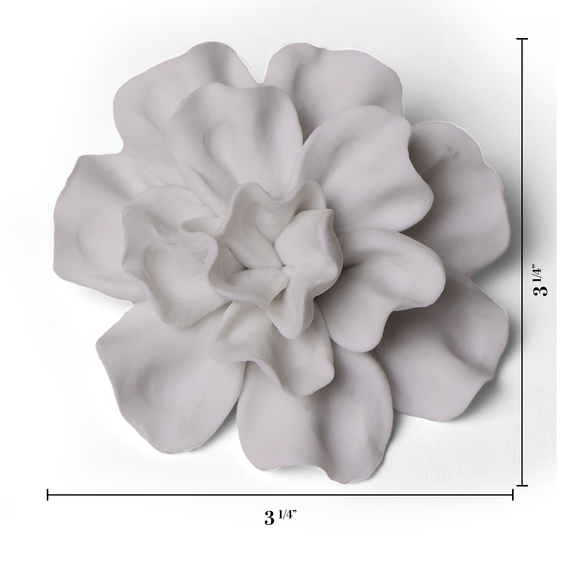 Elegant Matte White Ceramic Flower Tabletop Decor - Perfect for Home, Office, and Wedding Centerpieces